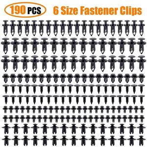 190PCS 세트 자동차 범용 버클 6 모델 크기 Fastenr 리벳 클램핑 패스너 버클 자동차 액세서리 ABS 소재 고정 나사