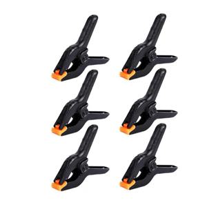 6 Pcs 3 인치 헤비 듀티 플라스틱 스프링 클램프, 캔버스 종이 페인트 스크린 클립, 사진 도구 배경 클립, 목공 클램프