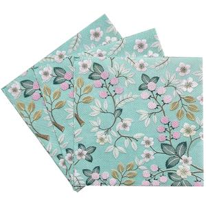 다채로운 프린트 냅킨 꽃무늬 휴일 파티 장식 종이, 플레이스매트 DIY 플레이트, 본 바트지, 33x33cm, 10, 20 개/팩, 신제품