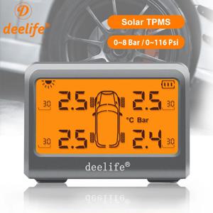 자동차 TMPS용 4륜 타이어 센서가 장착된 Deelife TPMS 태양광 타이어 압력 모니터링 제어 시스템