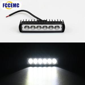 오프로드 자동차 트럭 운전 안개등 헤드라이트, DRL 운전 램프, 18W, 6 LED, 고휘도 스포트라이트, 12V