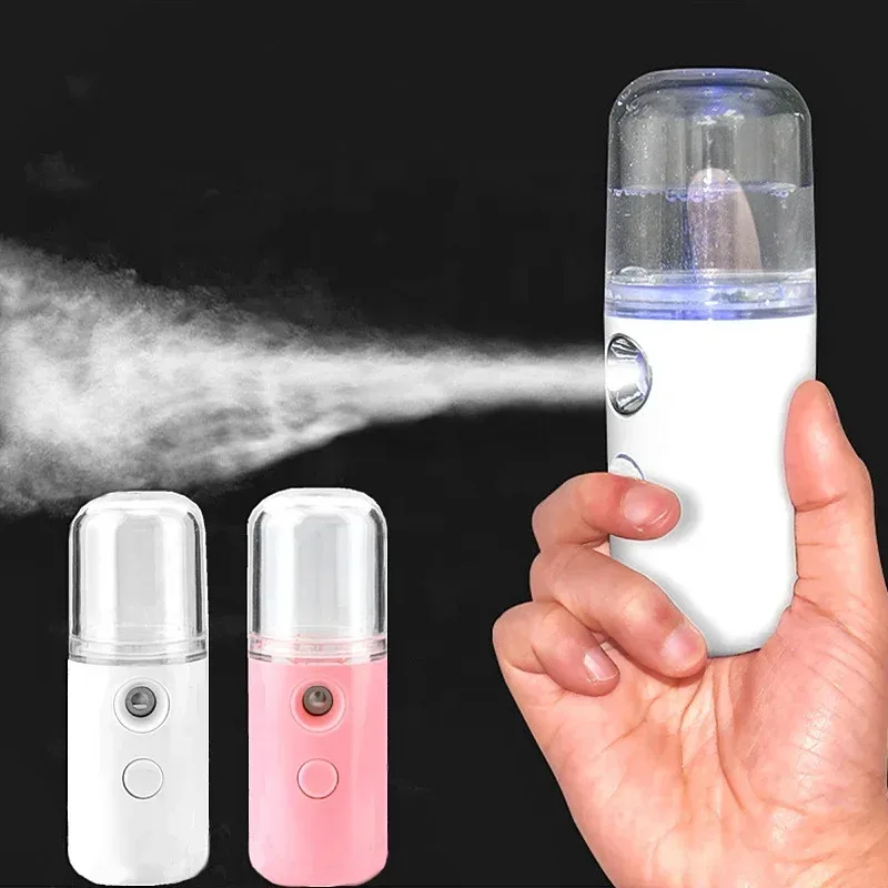 자동차 홈 오피스에 대 한 30ml 미니 가습기 휴대용 충전식 작은 무선 개인 얼굴 분무기 쿨 미스트 메이커 가습기