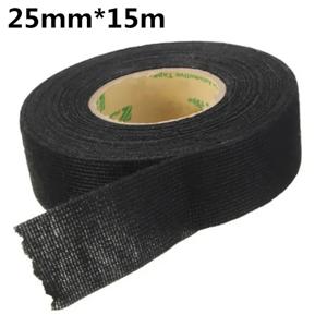 25MM * 15M 자동차 플란넬 플란넬 접착 테이프 배선 하네스 안티 래틀 자체 접착 펠트 테이프 자동 수리 도구
