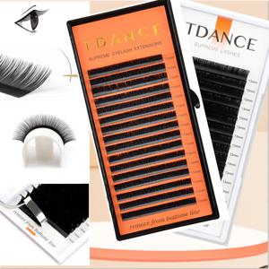 TDANCE 클래식 속눈썹 연장 16 열 소프트 인조 밍크 속눈썹 러시안 볼륨 메이크업 속눈썹 전문가 개별 속눈썹