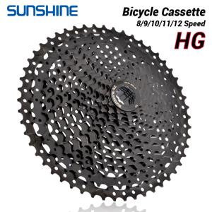 SUNSHINE 자전거 카세트 블랙 마운틴 자전거 Freewheel 8/9/10/11/12 SHIMANO HG 구조 사양용 속도 HG 플라이휠