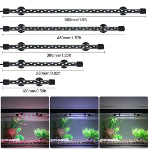 수족관 빛 LED 식물 성장 램프 방수 물고기 탱크 빛 18-58CM 수중 수족관 장식 조명 90-260V 5730chip