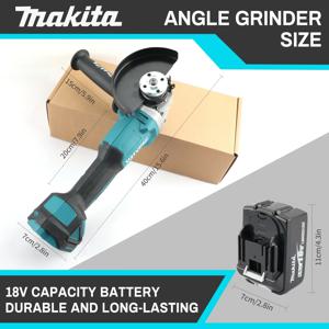 Makita DGA404 18V 브러시리스 리튬 이온 앵글 그라인더, 절단 및 연마용 125mm 대구경 그라인딩 휠 라운더 포함