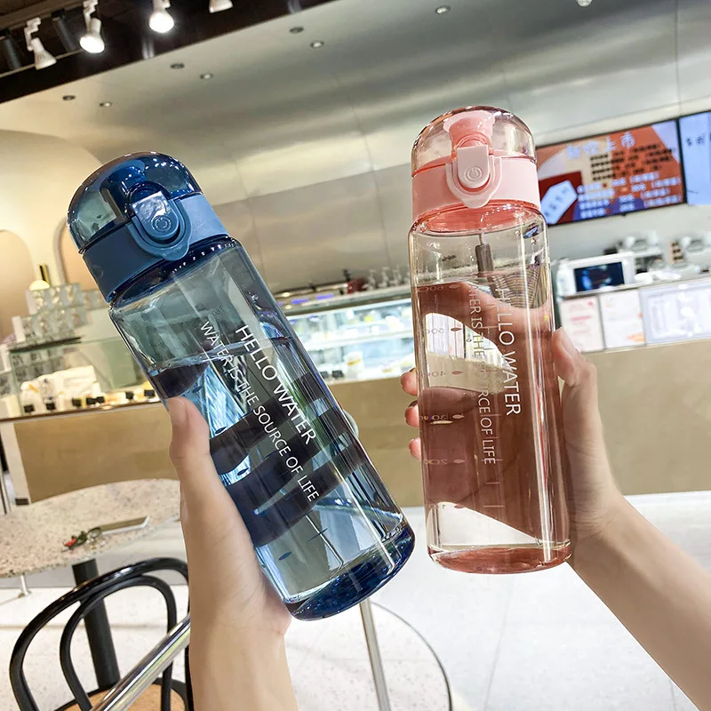 780ml 투명한 물병 휴대용 스포츠 여행 체육관 피트니스 야외 학교에 대 한 명확한 누출 방지 마시는 서리로 덥은 병 컵