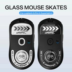 Logitech G Pro X Superlight 2 무선 게임용 마우스 둥근 곡선 가장자리 유리 마우스 피트 교체 용 마우스 피트 스케이트