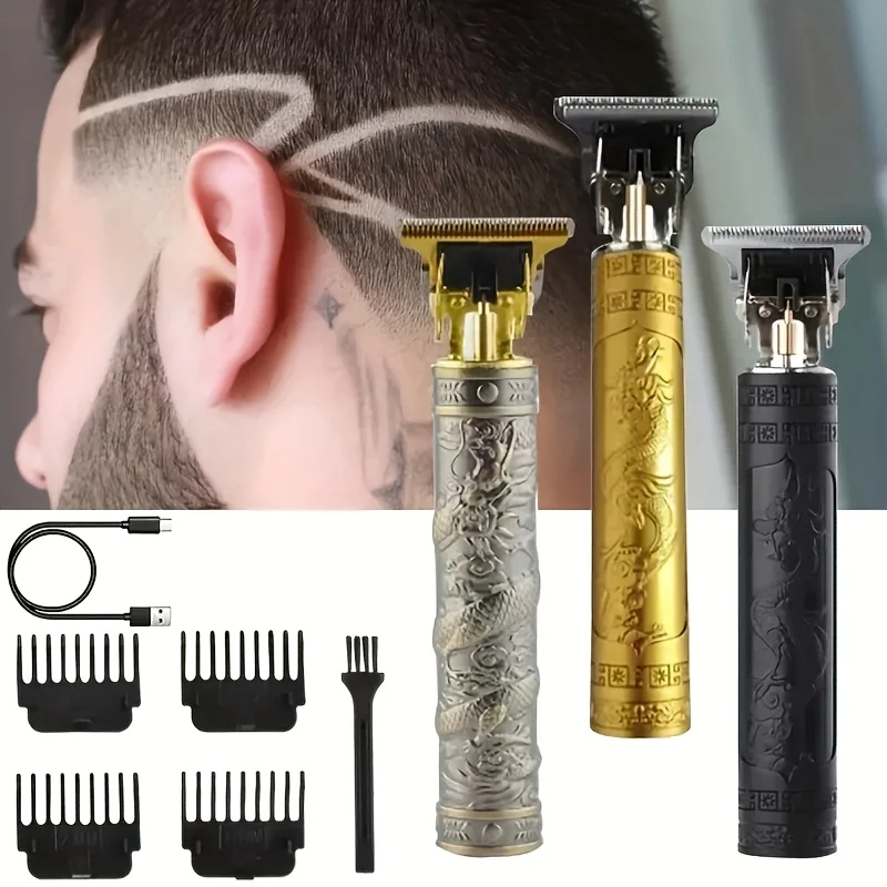 전문 남성용 전기 머리 깎기, 수염 및 이발용 USB 충전식 트리머, 무선 그루밍 키트, 아버지의 날 선물