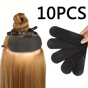 10pcs 보이지 않는 헤어 그리퍼, 자체 접착 미끄럼 방지 나일론 헤어 밴드, 모든 모발 유형을위한 마법의 헤어 스티커, 미용 도구