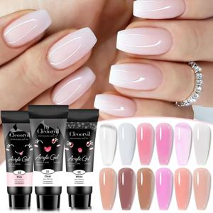 15ml 솔리드 익스텐션 젤 네일 빌드 폴리 네일 아크릴 젤 크리스탈 네이키드 컬러 UV LED 폴란드어 젤 확장 네일 빠른 확장