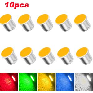 10pcs 12V 24V 1156 BA15S COB 12SMD P21W 자동차 LED 전구 COB 회전 신호등 오토바이 신호 충돌 방지 테일 라이트