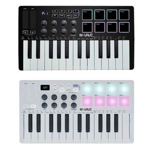 M-VAVE 25키 미디 컨트롤 키보드 SMK-25 미니 USB 키보드 미디 미니 휴대용 USB 키보드 미디 컨트롤러 충전식 음악