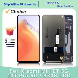 6.67인치 초이스 IPS Mi 10T 5G LCD 디스플레이 터치 스크린 디지타이저 어셈블리 샤오미 10T 디스플레이 K30S 교체 부품