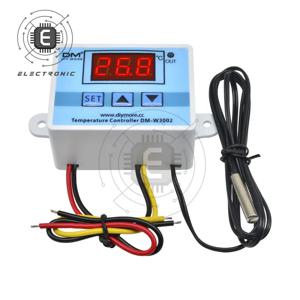 전문 디지털 LED 온도 컨트롤러, W3002 DC 12V 24V AC 110V 220V, 10A 온도 조절기 조절기, 가열 냉각 제어