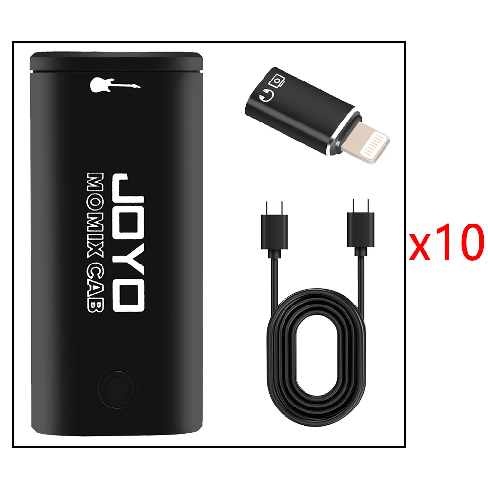 JOYO MOMIX CAB 휴대용 포켓 USB 사운드 카드 기타 헤드폰 레코딩 라이브 스트리밍 플러그 앤 플레이 미니 오디오 믹서 10세트
