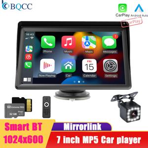 BQCC 범용 HD 휴대용 자동차 MP5 무선 안드로이드 자동 카플레이, BT 미러링크 자동차 플레이어, 리모컨 고양이 스테레오, 7 인치