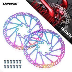 TANKE 자전거 디스크 브레이크 로터 140 160 180 203 디스크 브레이크 2피스 (12개 볼트 포함) 로드 바이크 MTB BMX 플로팅 디스크 스테인리스 스틸