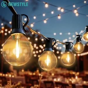 220V/110V EU/US 플러그 LED G40 문자열 조명 E12 기본 깨지지 않는 Whaterproof 야외 정원 문자열 조명 크리스마스 장식