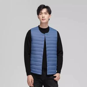 남성용 민소매 덕 다운 재킷, 휴대용 야외 여행 방풍 조끼 코트, 0-10 ℃, 가을 겨울, 2024 신상