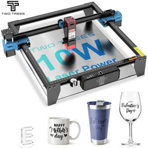 TwoTrees TTS-10 Pro 레이저 조각기 조각 크기 600x600mm 스테인리스 스틸 조각기 DIY 목공 절단기 CNC 기계