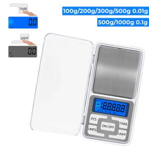 500g 0.01g 디지털 보석 규모 다이아몬드 미니 전자 저울 LCD 디스플레이 백라이트로 주방 무게 1000g 0.1g