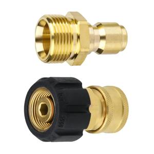 압력 와셔 빠른 연결 어댑터 세트 M22 14mm/15mm ~ 1/4 고압 호스 및 물총 액세서리 용 퀵 릴리스