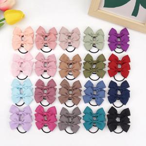 Grosgrain 리본 피그테일 헤어 보우, 탄성 헤어 타이, 헤어 밴드 홀더, 아기 여아 유아용 헤어 액세서리, 2 인치, 20 개, 40/50 개