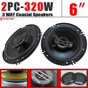 2개 6인치 320W 3웨이 유니버셜 자동차 동축 카 스테레오 풀레인지 Hi-Fi 자동차 트럭 도어 스피커 서라운드 사운드 시스템
