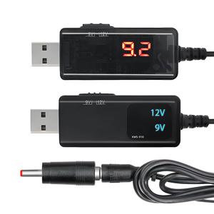 LED 디스플레이가 있는 USB 부스트 컨버터, 전압 변환기, 1A 스텝 업 볼트 변압기, 전원 레귤레이터 라인, DC 5V-9V, 12V