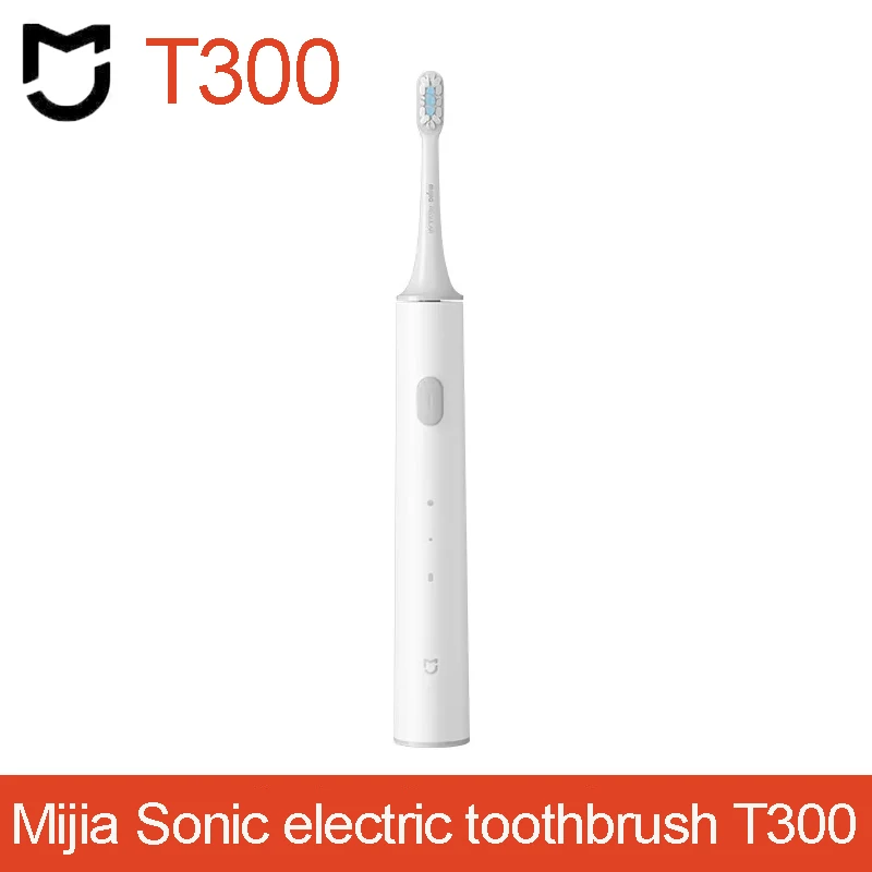 Mijia 전동 칫솔 T300 긴 배터리 수명 음파 칫솔 IPX7 방수 고주파 진동 자기 모터