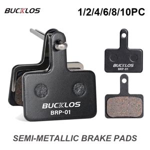 BUCKLOS MTB 자전거 브레이크 패드, 내구성 있는 유압 디스크 브레이크 패드, B01S 세미 메탈 MTB 로드 사이클링 내마모성 브레이크 패드 부품