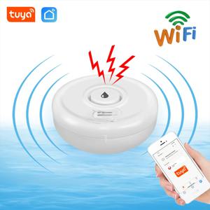 Tuya WiFi 홍수 센서 스마트 라이프 앱 누수 센서 감지 큰 소리로 소리 경보 연결 경고 애플리케이션 원격 모니터링