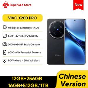 2024 새로운 Vivo X200 Pro 중국어 버전 Mediatek Dimensity 9400 6.78'' 120Hz LTPO AMOLED 디스플레이 6000mAh 배터리 90W SuperCharge