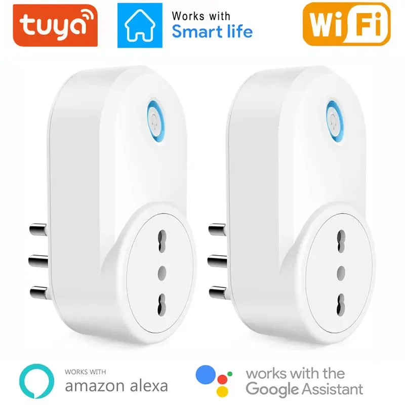 16A 칠레 이탈리아 스마트 Wifi 전원 플러그 스마트 Wifi 무선 소켓 콘센트 Alexa Google 홈 어시스턴트 Tuya SmartLife APP와 함께 작동