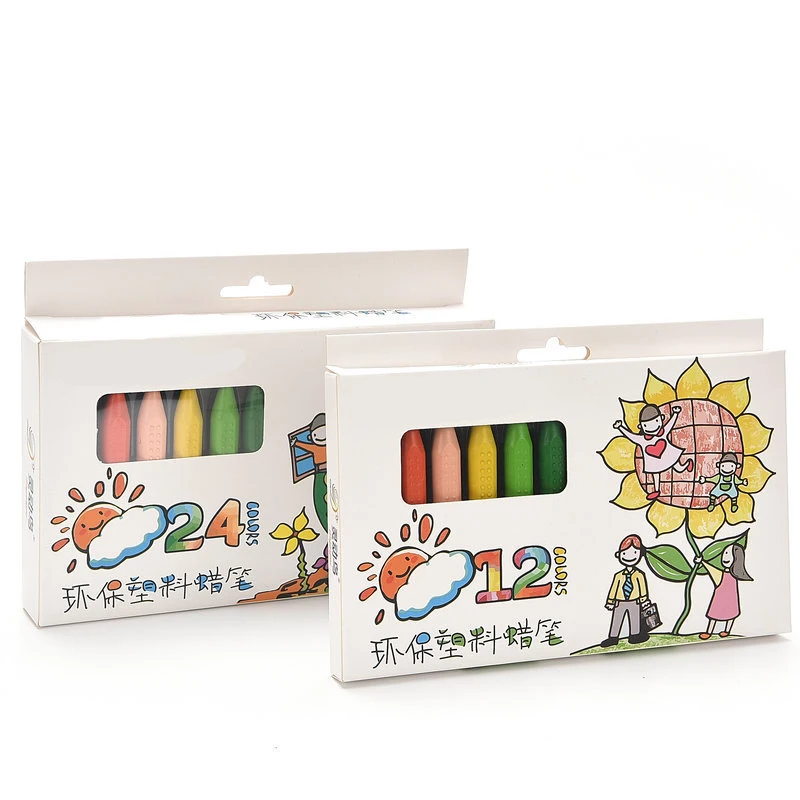 12색 및 24색 삼각형 크레용 어린이 그림 및 낙서 컬러 워시 크레용 크레용 문구