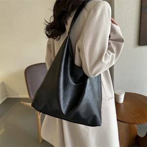 빈티지 베개 디자인 PU 가죽 보스턴 핸드백 여성 캐주얼 대용량 숄더 크로스백 패션 쇼퍼 토트백