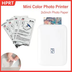 HPRT MT53 컬러 포토 프린터 용 자체 접착 인화지 2x3 