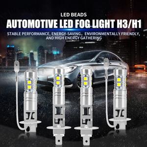2개 H1 LED 자동차 라이트 H3 LED 전구 제논 백색광 자동차 헤드라이트 전구 12V 24V 50W 조명 안개등