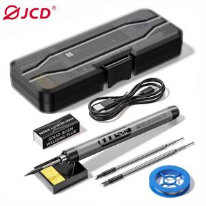 USB 납땜 인두 유형-C 인터페이스 미니 납땜 인두 세트 디지털 디스플레이 전기 납땜 인두 조절 가능한 온도 5V 8W