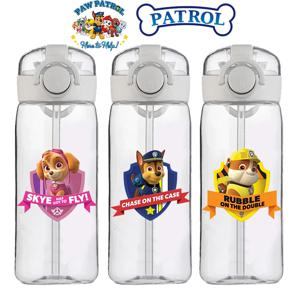 PAW 순찰 체이스 마샬 록키 주마 잔해 스카이 밀짚 컵 어린이 워터 컵 식품 학년 만화 플라스틱 주전자 안티 드롭 컵