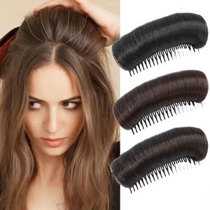 가발 쿠션 안정적인 머리 뿌리 Volumizing 섬유 삽입 빗 보이지 않는 푹신한 헤어 패드 여성 유물 헤어 스타일 도구 높이기
