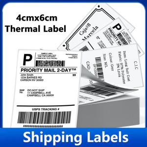 4x6 인치 100/500 매 열 배송 라벨 프린터 자체 접착 열전 사 인쇄 용지 DHL UPS Express 바코드 라벨