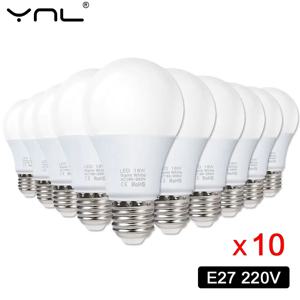 10개/묶음 앰플 LED 전구 램프 E27 AC 220V 전구 18W 15W 12W 9W 램프/전구 가정용 샹들리에 거실용