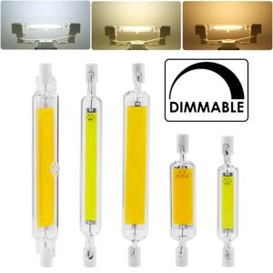 1Pcs 디 밍이 가능한 R7S COB LED 유리 튜브 78MM 118MM 5W 7W 10W 15W 28W LED 전구 AC110V-240V LED 램프 따뜻한/흰색/중립 빛 빠른 배달 4-6 일 도착 무료 배송