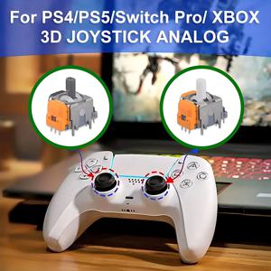PS5/PS4/Switch Pro/XBox용 2개 홀 효과 조이스틱 모듈, 업그레이드된 고정밀 3D 아날로그 스틱 센서 모듈 게임 액세서리