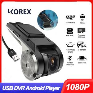 KKOREX 차량용 블랙박스 ADAS LDWS 풀 HD 1080P 블랙박스 DVD 안드로이드 플레이어 내비게이션 유닛 자동차 오디오 음성 알람 비디오 녹화