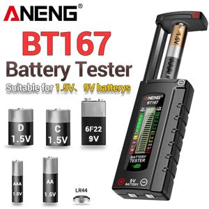ANENG BT167 디지털 배터리 모니터 감지기 배터리 레벨 표시기 배터리 용량 테스터 AA/AAA/21700/18650 버튼 셀