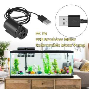 무음 5V 잠수정 펌프 USB 케이블 DC 저전압 모터 펌프 휴대용 수경법 물고기 탱크 순환 물 공예 분수